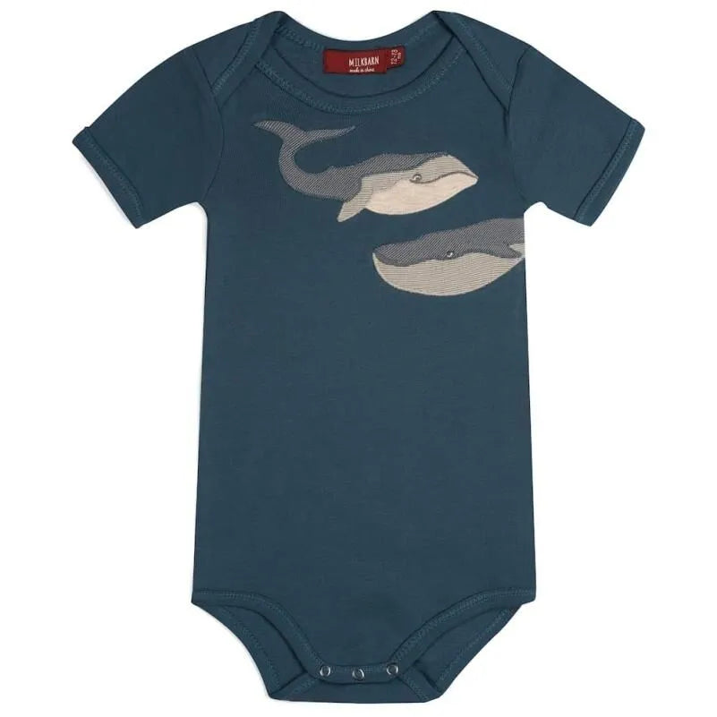 blue whale applique onsie