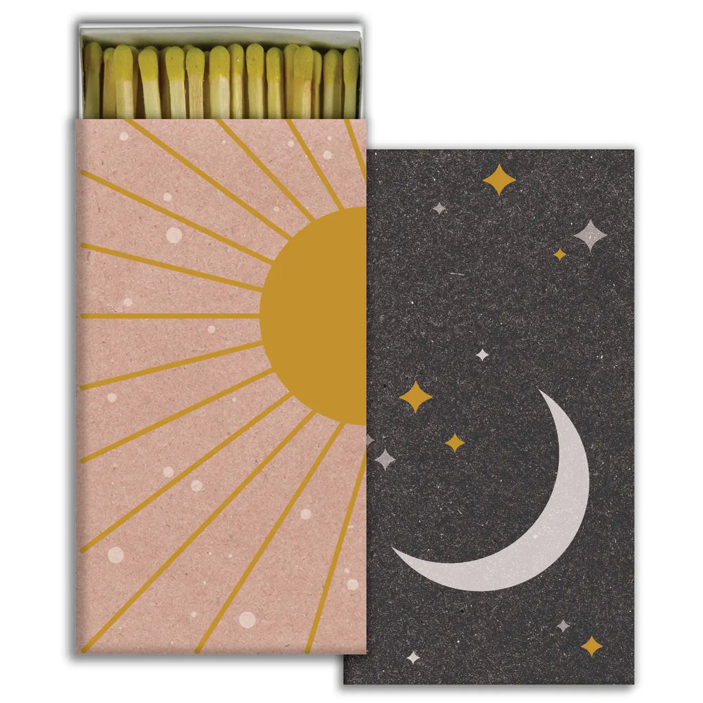 sun and moon matches in box