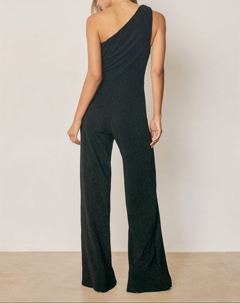 sparkle off-shoulder jumpsuit