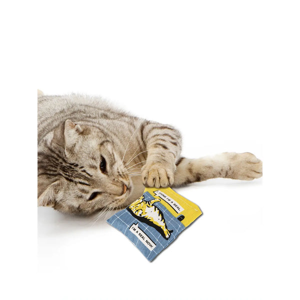 "i think you're cat is high" catnip toy