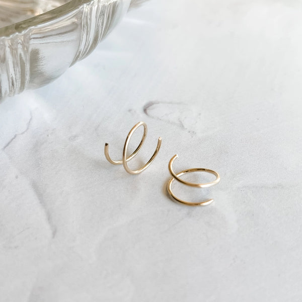 gold twist hoops