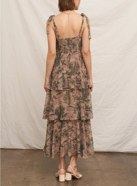 tiered ruffle maxi dress