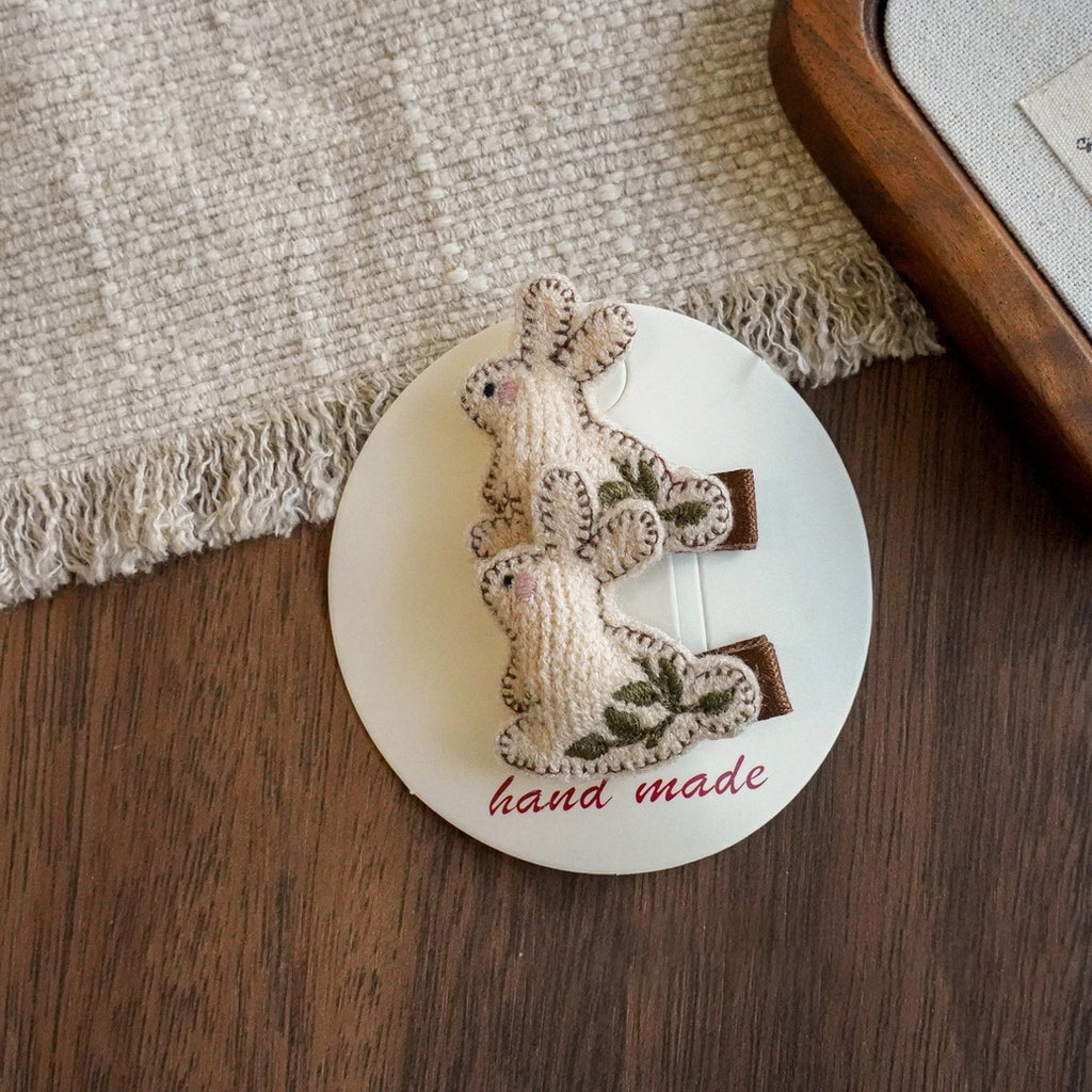 bunny fabric baby hairclip