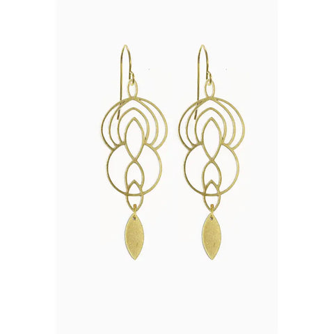gold marquise earrings
