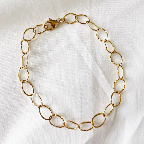 gold paperclip bracelet