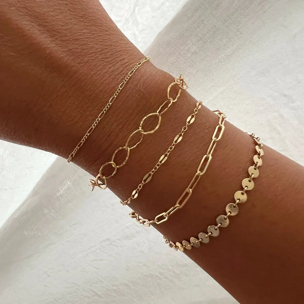 gold paperclip bracelet