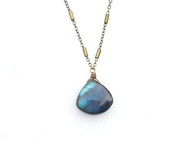 Labradorite stone necklace
