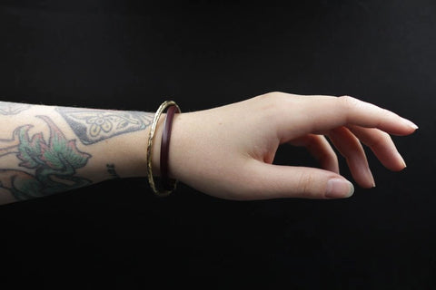 small leather bracelet in four different color choices