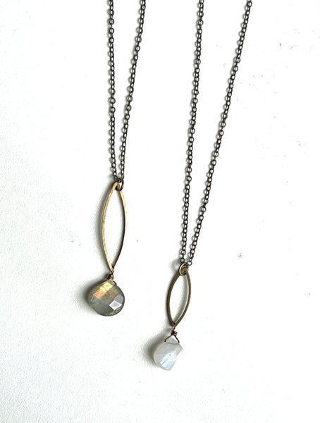 handmade necklace with stone