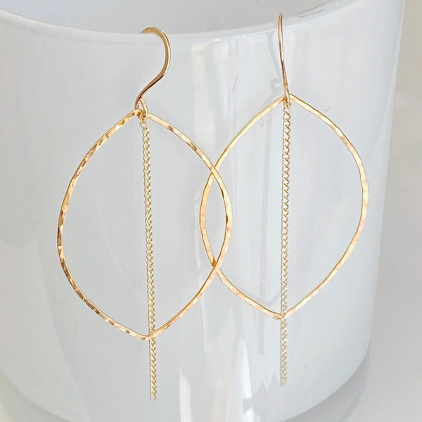 lightweight simple gold earrings