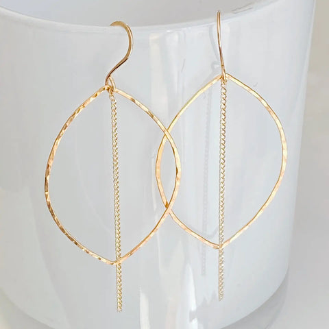 lightweight simple gold earrings