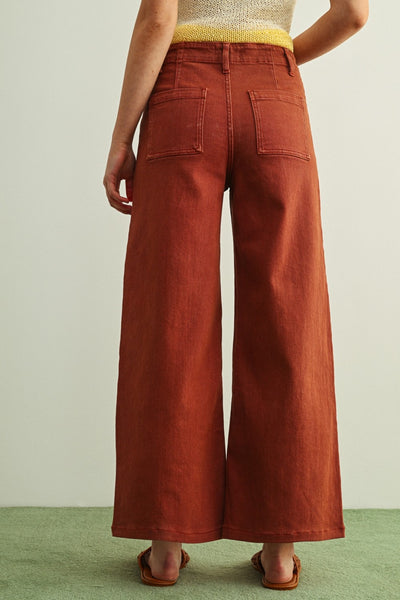 washed terracotta pants