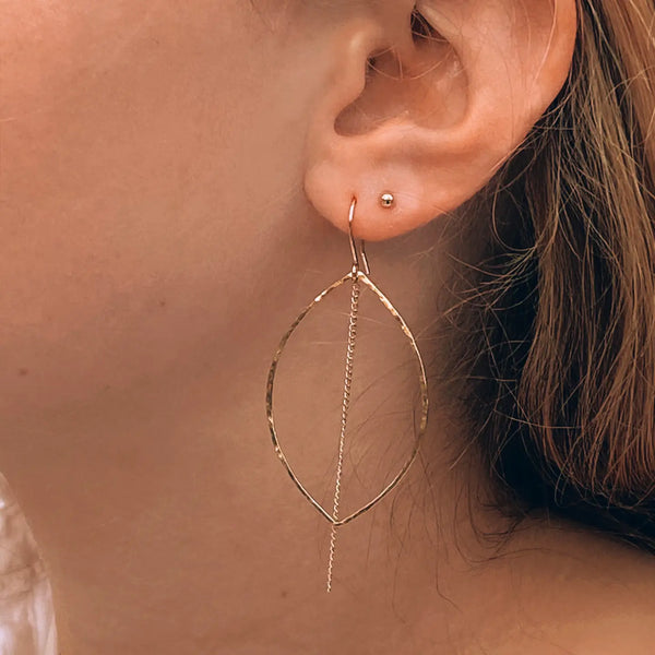 lightweight simple gold earrings