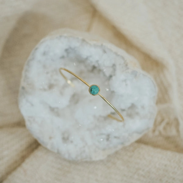 turquoise gold cuff