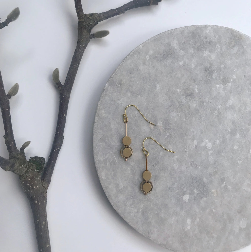 small brass earrings