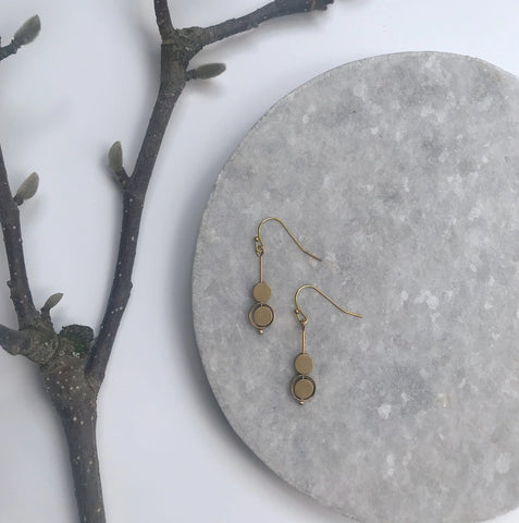 small brass earrings