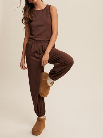 flynn joggers in mocha