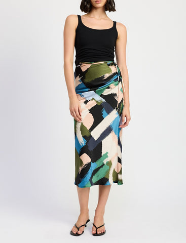 fern water color skirt