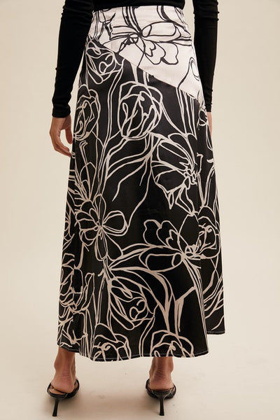 jordon black and white skirt