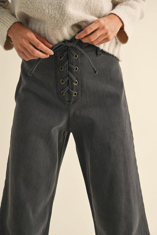 hudson lace up jeans