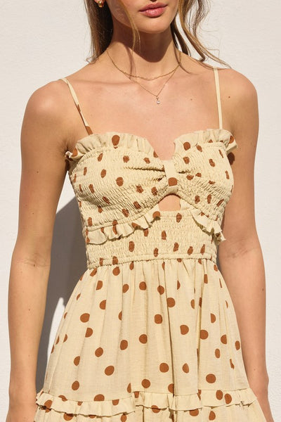 polka dot mini dress