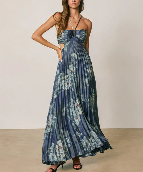 open back baby blue maxi dress