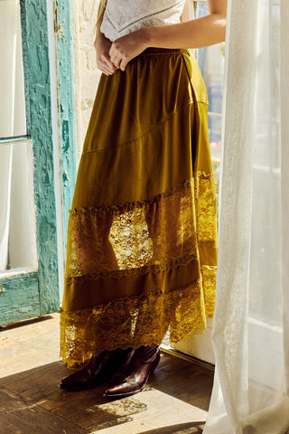 satin midi skirt
