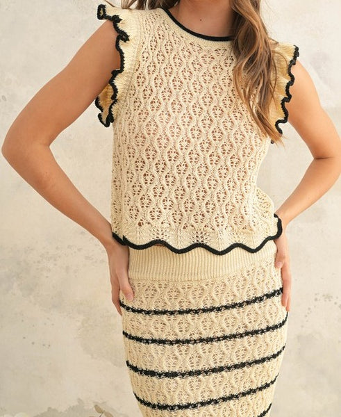 crochet knitted top