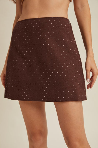 polka dot mini skirt