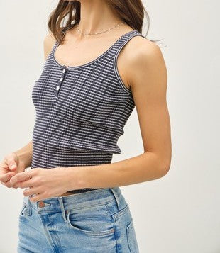 henley button up tank