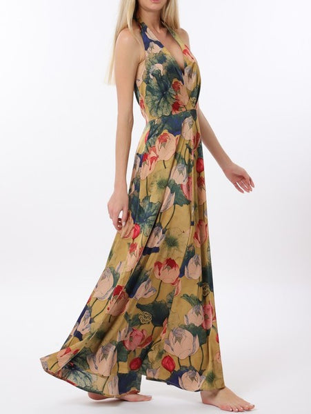 halter maxi dress