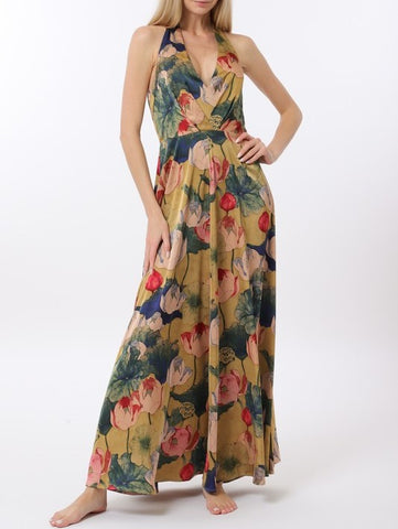 halter maxi dress