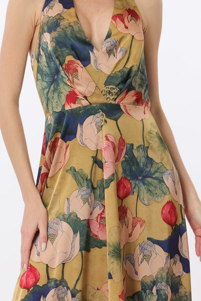 halter maxi dress