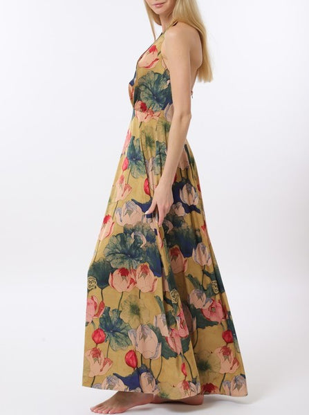 halter maxi dress