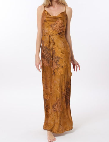 gold maxi dress