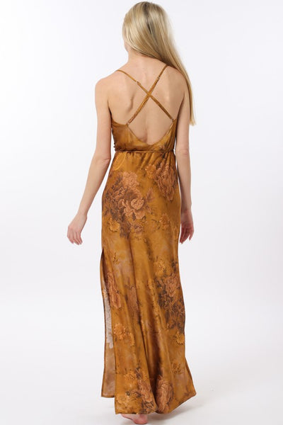 gold maxi dress