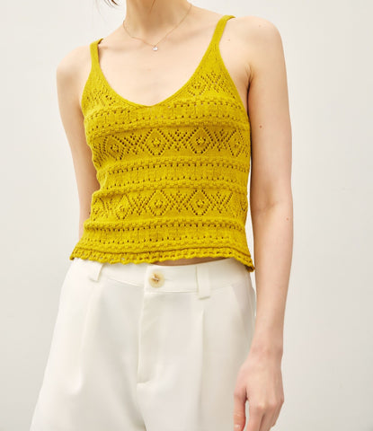 crochet knit tank