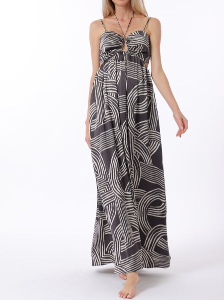 black maxi dress