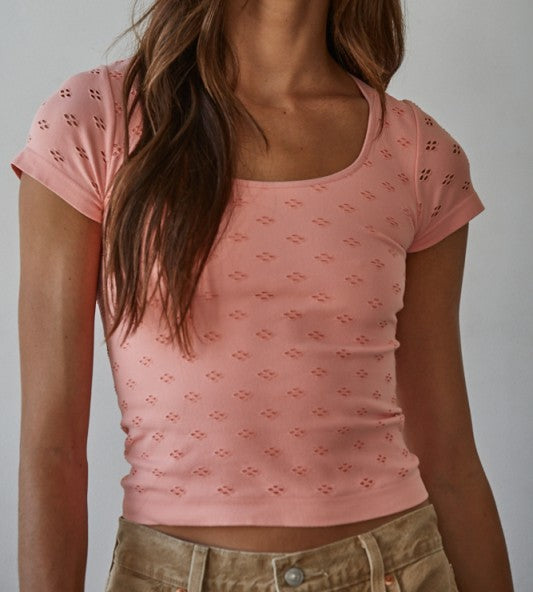 eyelet tee