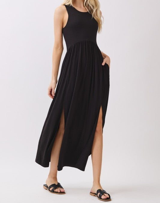 slitted dress