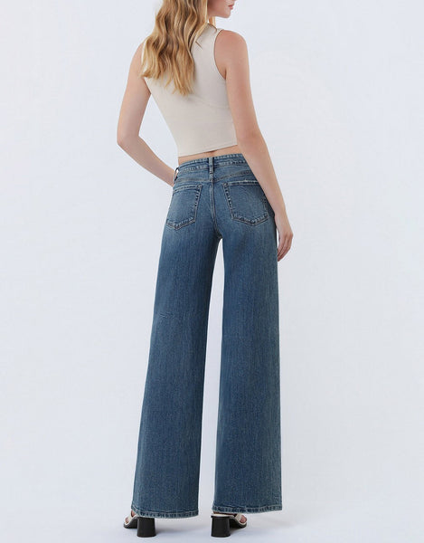 mid rise wide jeans