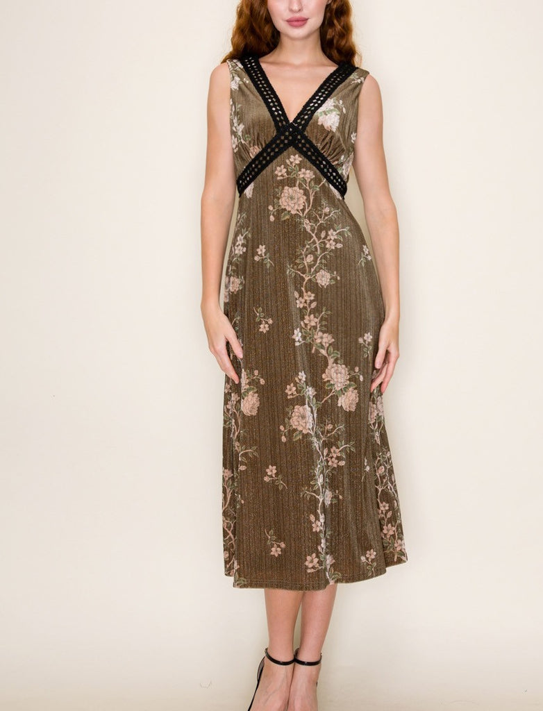 velvet gold and blush dress