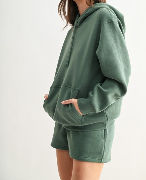 drop shoulder hoodie