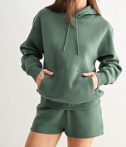 drop shoulder hoodie