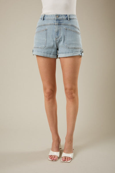 denim shorts