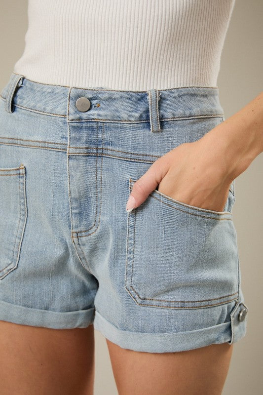denim shorts