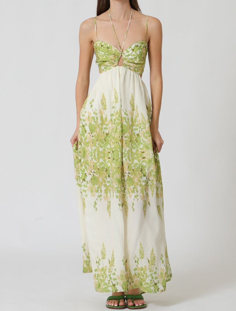 open back floral maxi dress