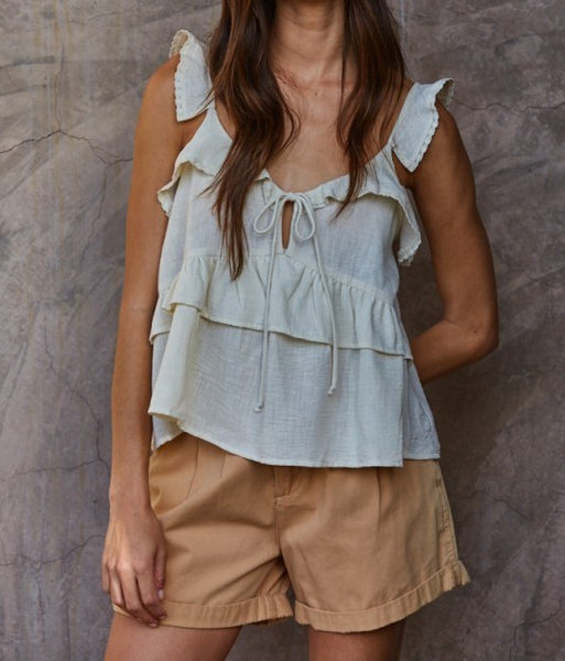 candace ruffle top