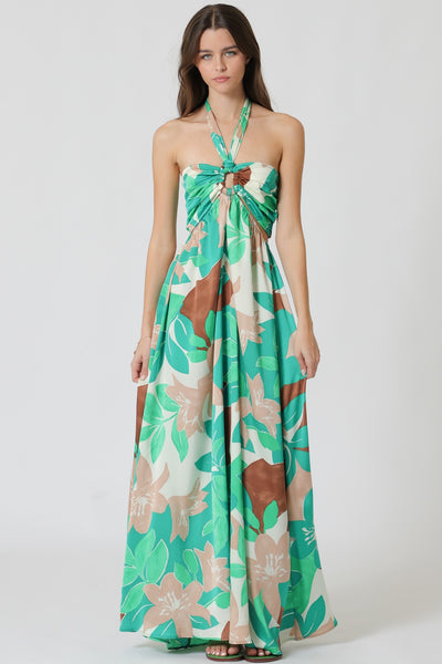 tropical halter dress