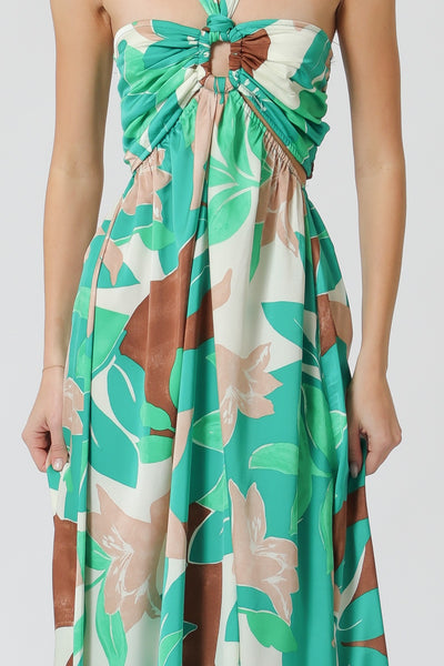 tropical halter dress